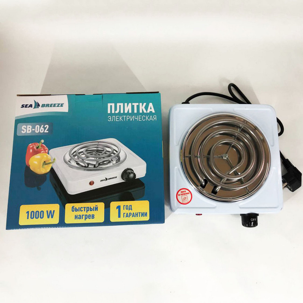 Настольная плита для готовки Sea Breeze SB-062 1000Вт, Портативная плита для готовки XS-55 Львов - изображение 17