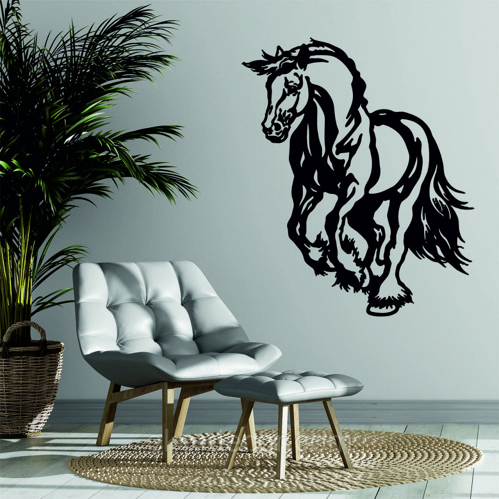 Декоративне настінне Панно «Лошадь», Декор на стіну 90*75 см, Чорний Київ - фото 1