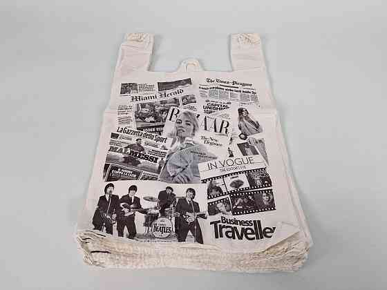 Пакет майка поліетиленова (тип FA) 300 (2*85)*550 Модна Газета Леомі (100 шт.) Харків