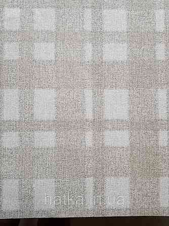 Обои виниловые на флизелине горячего тиснения Marburg Natural vibes метровые клетка под рогожку коричневые Киев