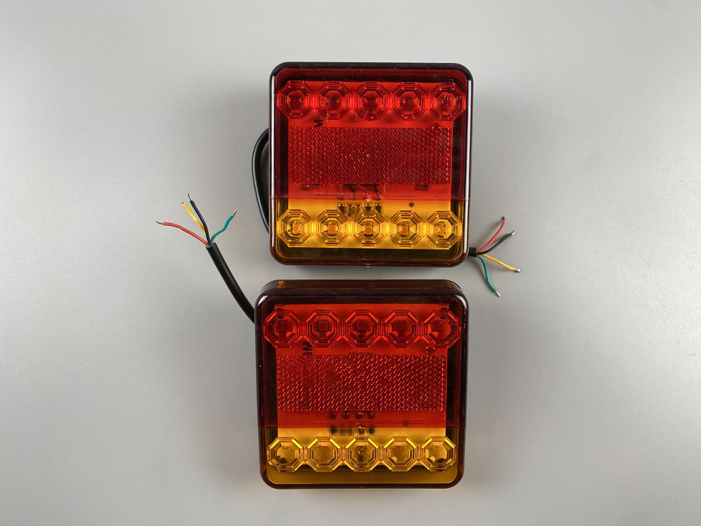 Ліхтар LED квадратний задній для причепів і вантажівок, світлодіодний ліхтар заднього ходу 10 led діодів Мукачево - фото 9