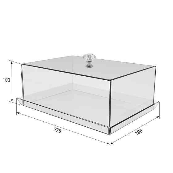 Тарелка для сыра без ножки EKOSTAR из акрила 276х196х100 Киев