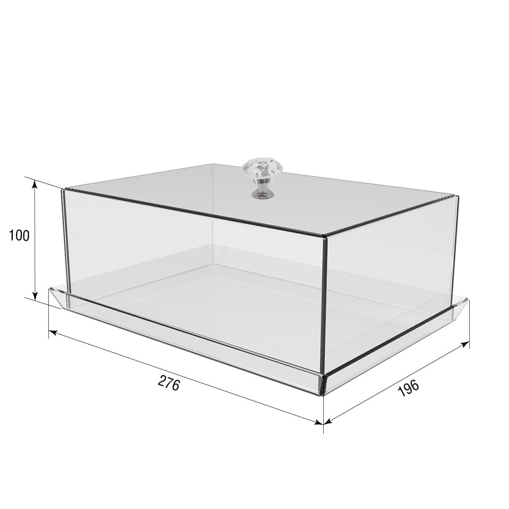 Тарелка для сыра без ножки EKOSTAR из акрила 276х196х100 Киев - изображение 3