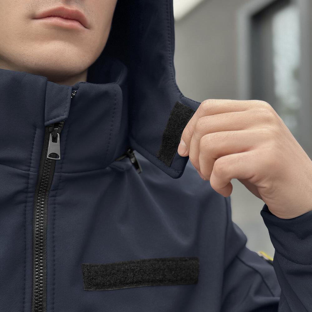 Темно-синя чоловіча демісезонна куртка Pobedov Motive із липучками Київ - фото 8