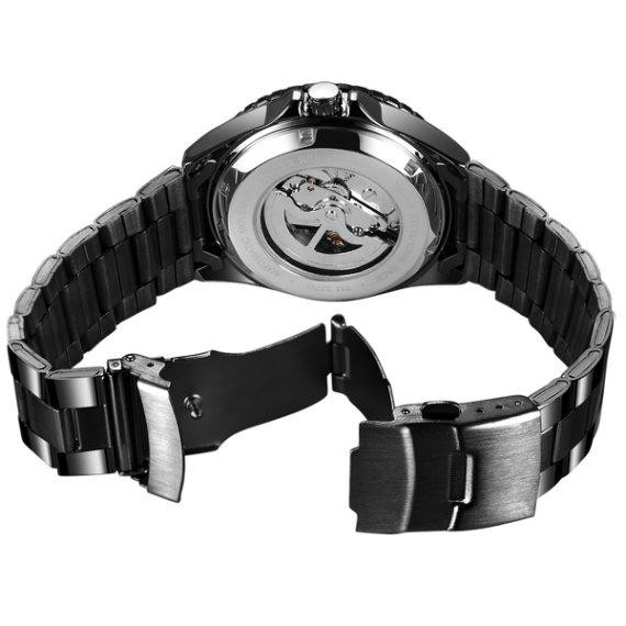 Чоловічий механічний наручний годинник Winner Factor (Чорний) Київ - фото 9