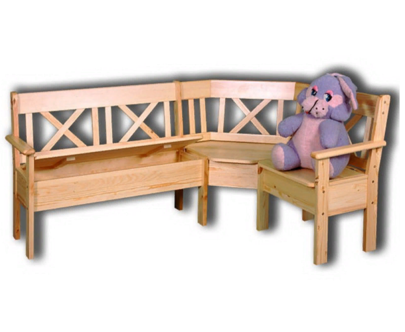 Угловая кухонная скамейка 