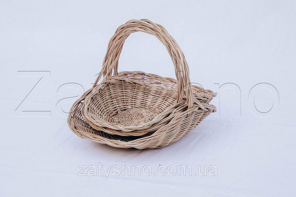Корзина средняя из лозы | плетеная корзина из лозы | корзини з лози Киев - изображение 2