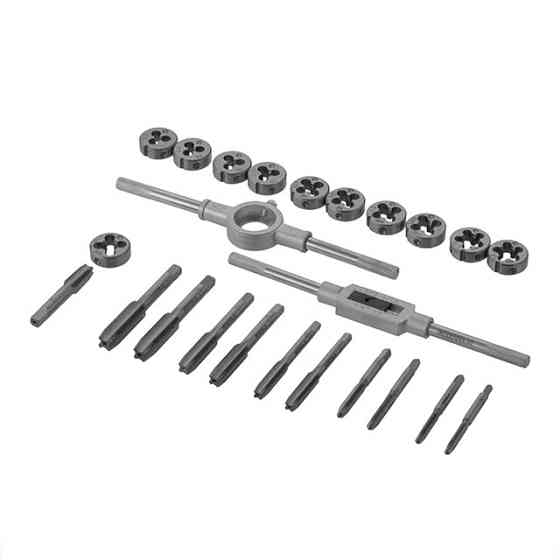 Набор плашек и метчиков, 24 ед., M5-M12 INTERTOOL SD-8026 Киев