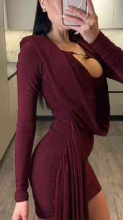 Жіноча романтична святкова мініплаття олія кора Бордо, 44/46 Одеса