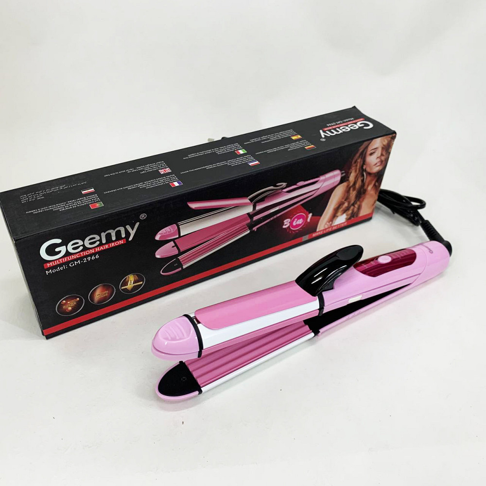 Праска для догляду за волоссям GEMEI GM-2966 3 в 1, Праска для волосся вузька Випрямляч щипці KA-48 Львів - фото 9