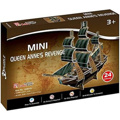 Пазл Cubic Fun 3D Корабель Помста Королеви Анни серія міні (S3031h) Вінниця - фото 1