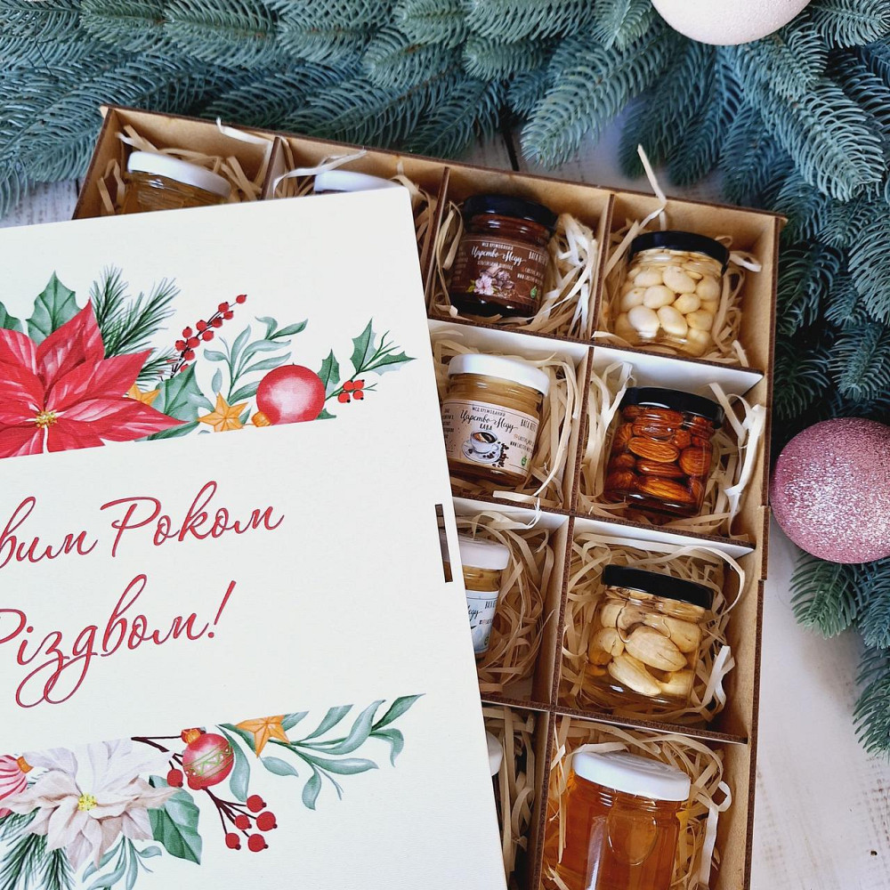 Адвент Новорічний подарунковий набір з медом та горіхами (0308) Одеса - фото 7