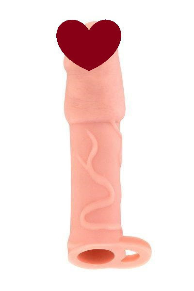 Насадка на член Real Body — Real Extender DICKY із закритою головкою та кільцем для мошонки Sex Aura Київ - фото 1