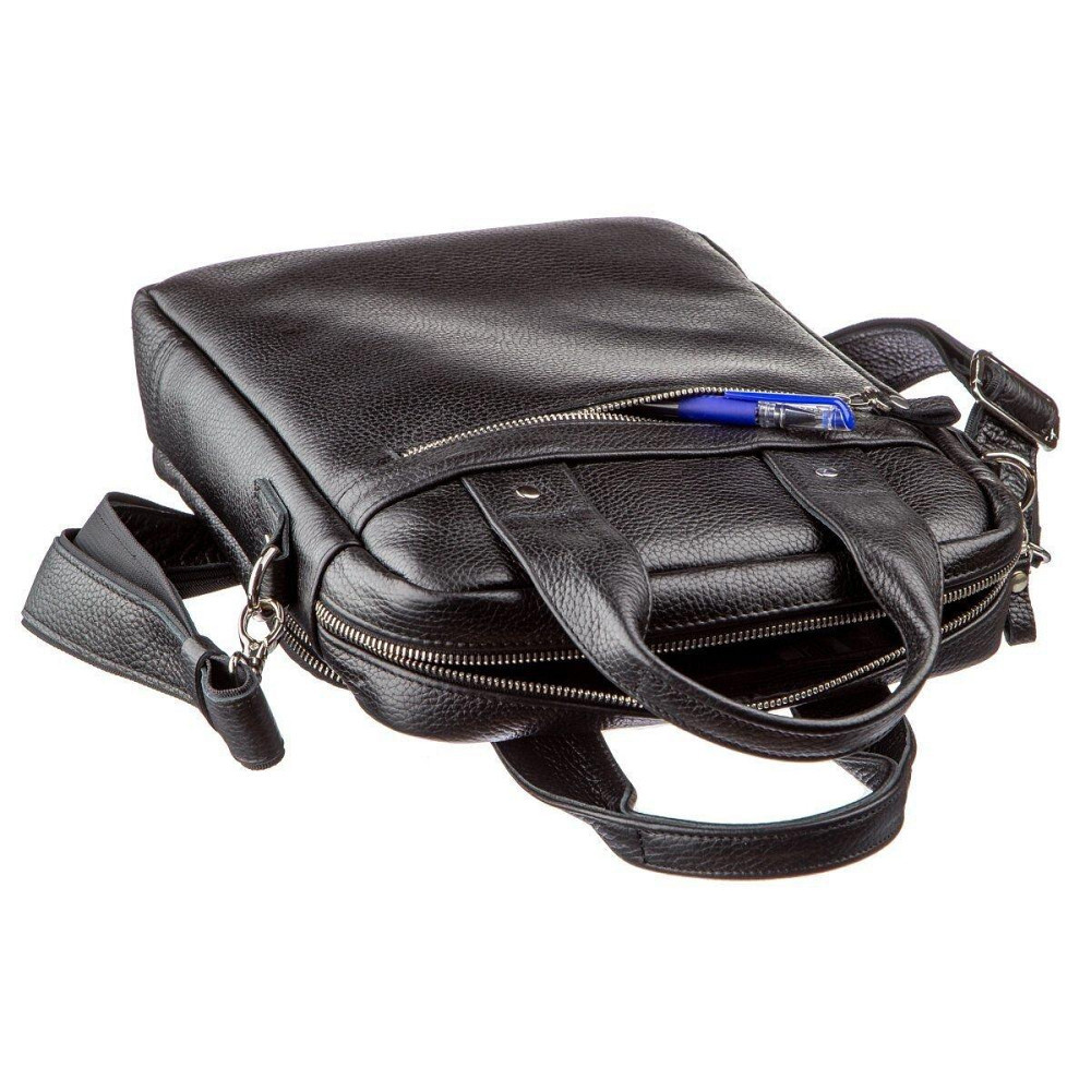 Чоловіча сумка вертикального формату SHVIGEL 11167 під А4 Чорна флотар Київ - фото 8