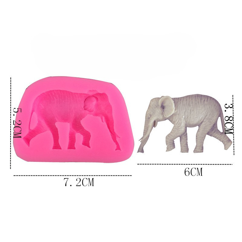Молд силіконовий Слон 72 на 52 мм рожевий Київ - фото 3