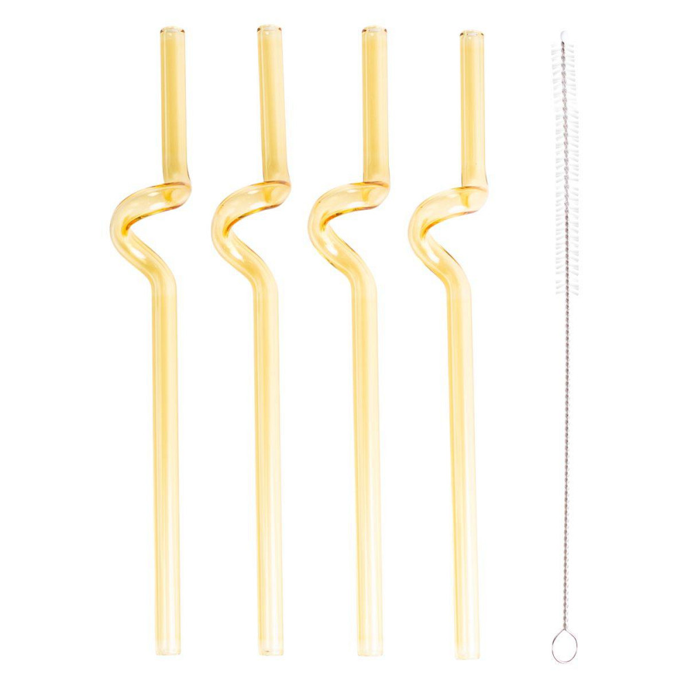 Набір з 4 скляних трубочок з чистячим ёршиком Київ - фото 1