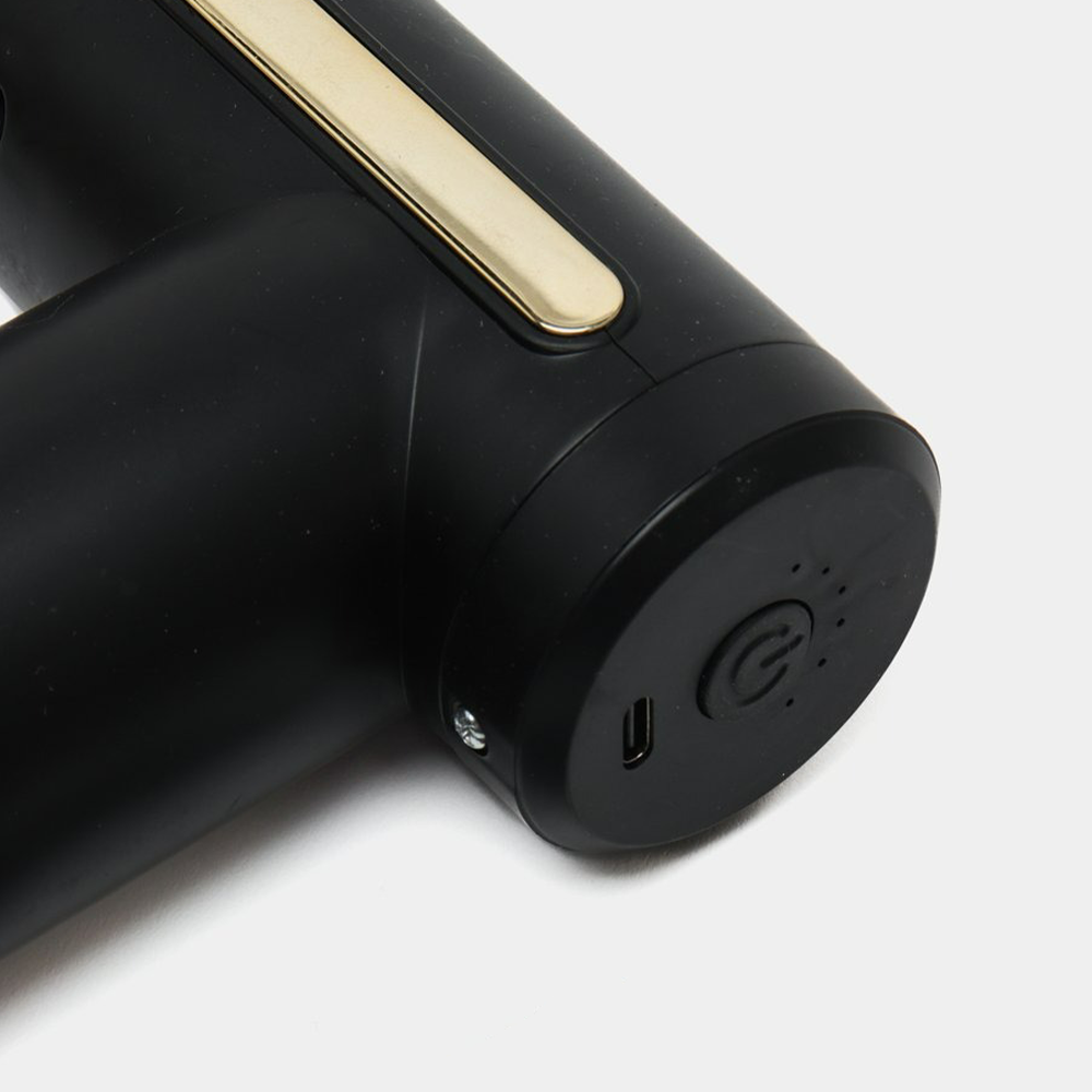 Перкуссионный массажер с 4 насадками Gun Massager, Черный / Ручной массажер / Массажер для тела Киев - изображение 5