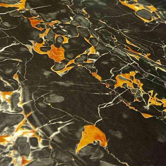 Самоклеящаяся пленка Черный мрамор с желтым Киев