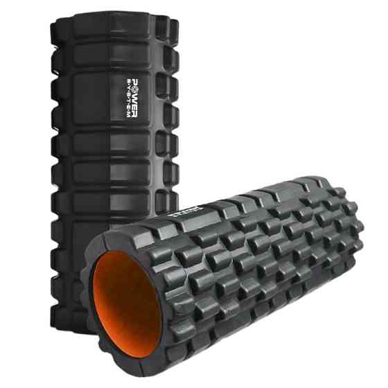 Масажний ролик (роллер) Power System PS-4050 Fitness Foam Roller Black/Orange (33x15см.) Кам'янське