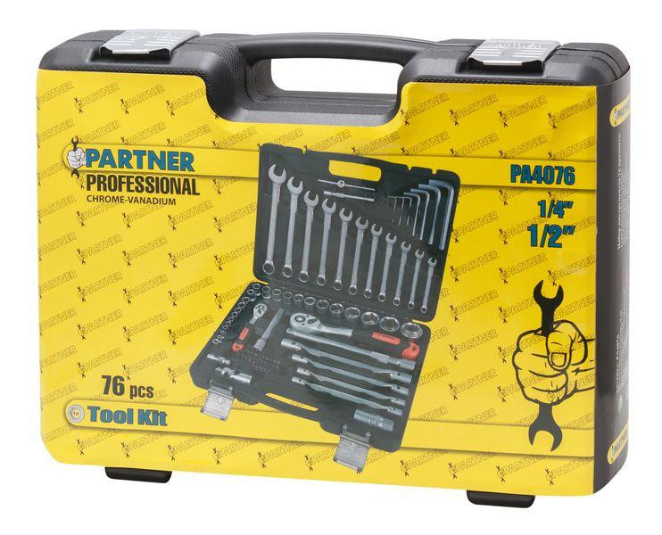 Набір інструментів 76пр. 1/2 ", 1/4" (6гр.) (4-32 мм) PARTNER PA-4076 Одеса - фото 2