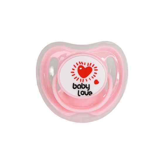 Пустушка силіконова кругла MGZ-0516(Pink) з ковпачком Вінниця