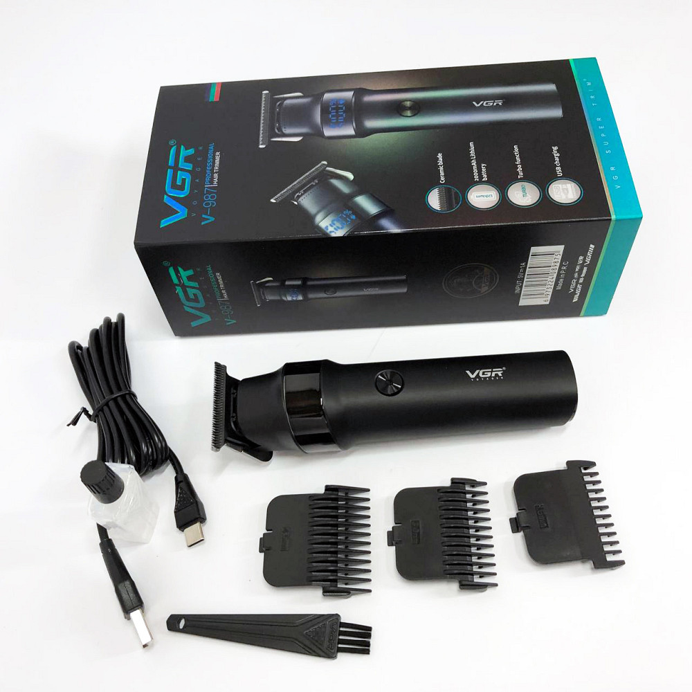 Бездротова машинка для стрижки для дому VGR V-987 Машинка стрижки волосся і потилиці TA-74 Київ - фото 14