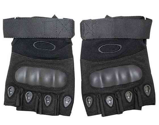 Тактичні рукавички без пальців чорні 104. Розмір XL Дніпро