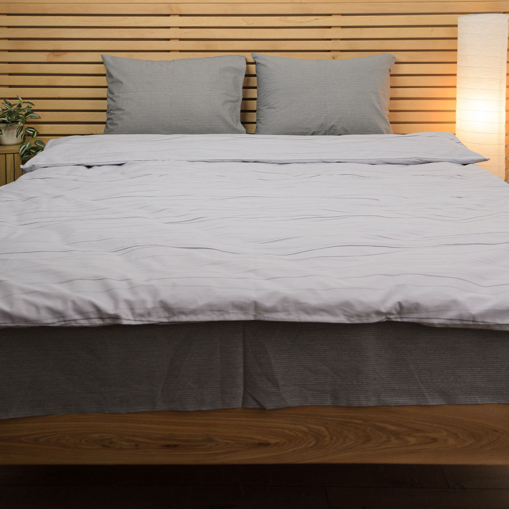 Комплект постільної білизни Євро Бязь ранфорс Артеміда 120 г/м2 YouStar (Сірий) 2 х 50х70 Суми - фото 1