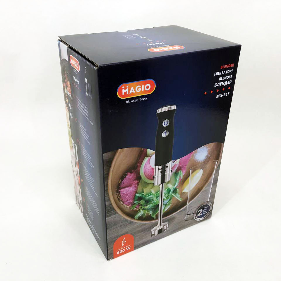Блендер для взбивания крема и соусов MAGIO, Кухонный погружной блендер с насадками WS-49 Львов - изображение 3