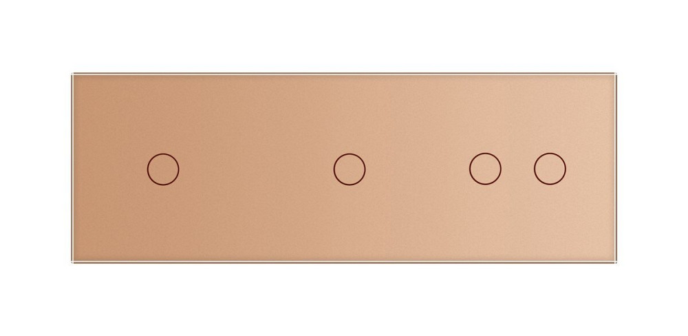 Розумний сенсорний ZigBee вимикач 4 сенсора (1-1-2) Livolo золото скло (VL-C701Z/C701Z/C702Z-13) Коломыя - изображение 9