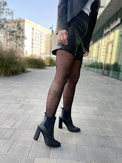 Nivelle Черевики жіночі NIVELLE чорні натуральна шкіра каблук 10 см размеры 35р.38р. (3918) Коломия - фото 4