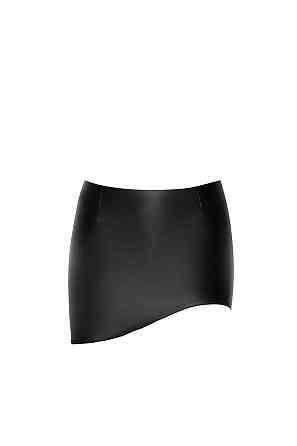 Спідниця Noir Handmade F305 Legacy, XXL, black, міні, під латекс, асиметричний крій Sex Aura Київ
