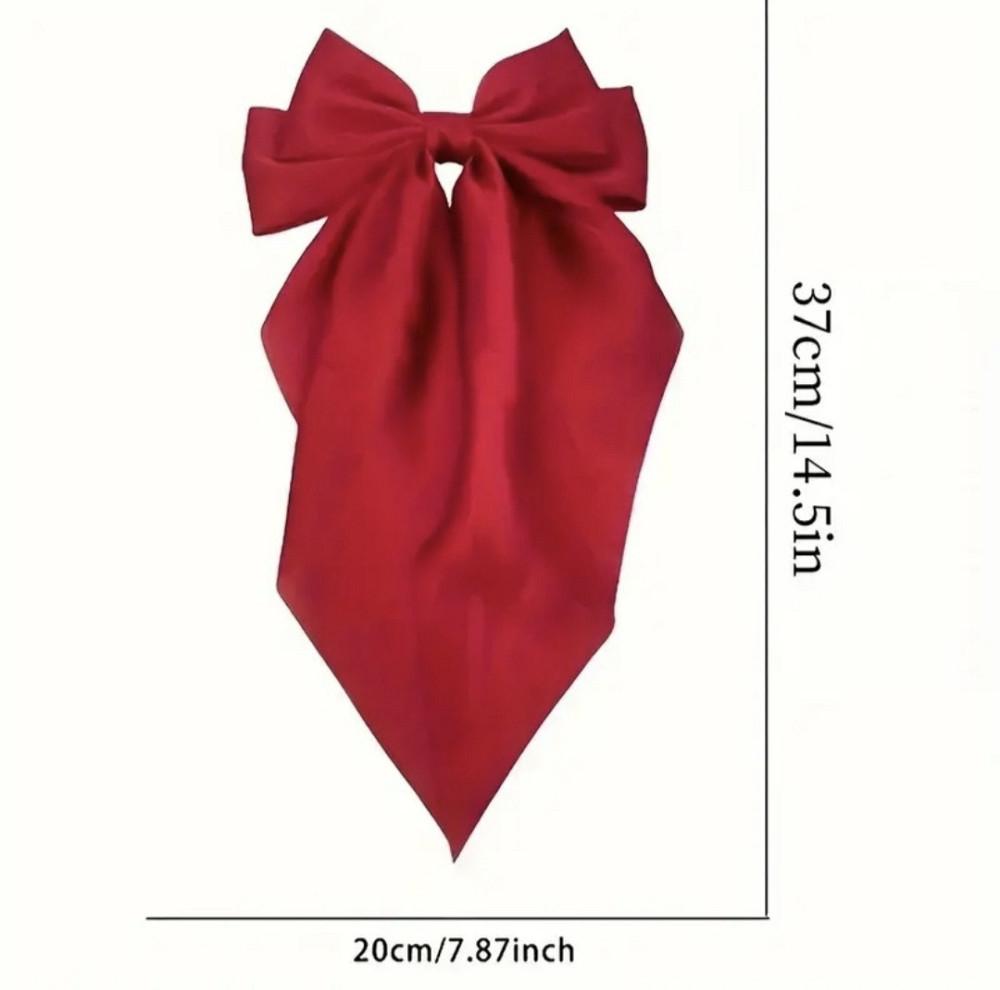 Заколка-автомат "Бант" 18х35 см Молочний Сміла - фото 4