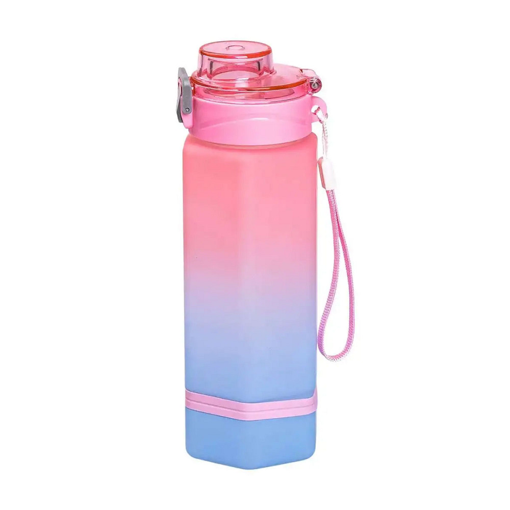 Yiwu Пляшка для води Keep Going 650 мл з наклейками рожева HP-14-47P Київ - фото 4