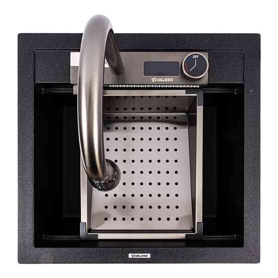 VALESO Гранітна мийка VALESO VIVA 5149 матова Чорний металік Коломыя