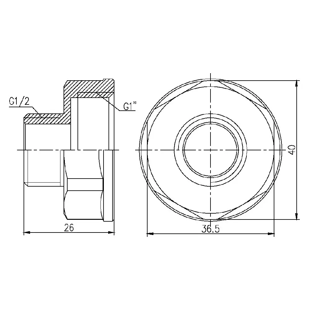 Перехід Thermo Alliance Forte 1"х1/2" ВН SF3602515 Київ - фото 7