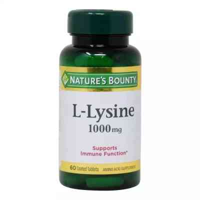 Аминокислота Nature's Bounty L-Лизин, 1000 мг, L-Lysine, 60 каплет (NRT06011) Винница