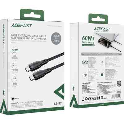 Дата кабель USB-C to USB-C 1.2m 3A C8-03 Acefast (6974316282716) Вінниця