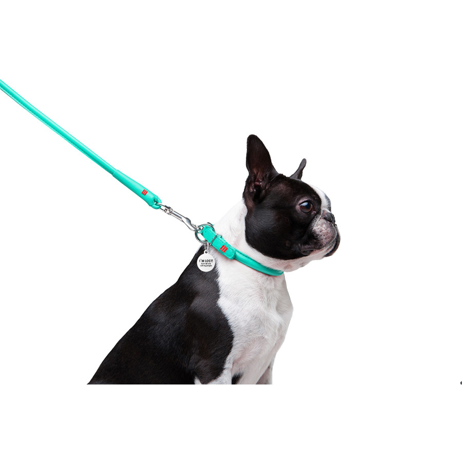 Повідець для собак шкіряний WAUDOG Glamour круглий, Д 8 мм, Дов 122 см ментоловий Коломыя - изображение 3