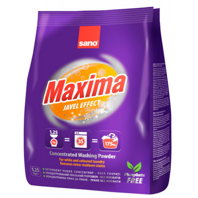 Стиральный порошок Sano Maxima Javel Effect 1.25 кг (7290000288109) Винница - изображение 1