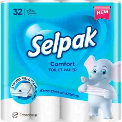 Туалетная бумага Selpak Comfort 2 слоя 32 рулона (8690530274471) Винница