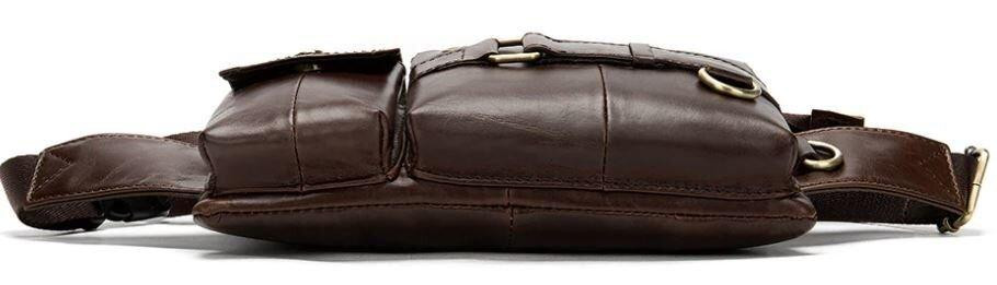Поясна cумка чоловіча Коричнева (Vintage) Київ - фото 12