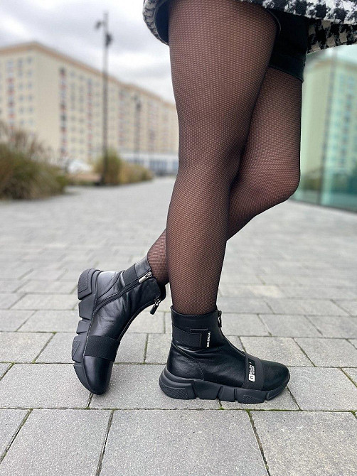Черевики жіночі VLADEKS чорні натуральна шкіра 37р.-24см. висота 13см. (3908) Коломыя - изображение 3
