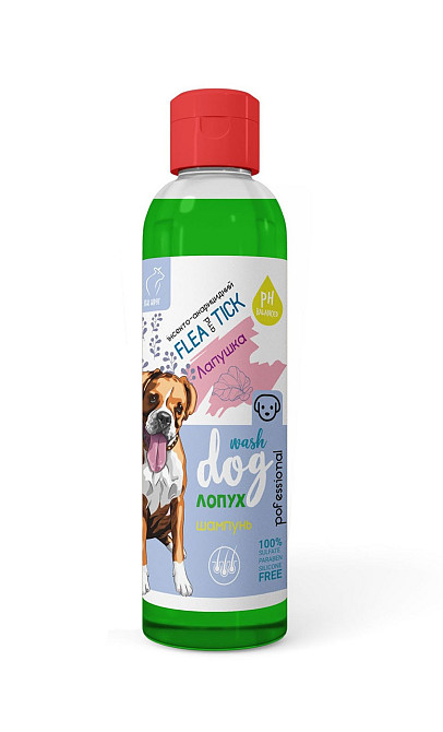Шампунь для собак Лапушка Лопух для ухода за кожей и шерстью 240 мл (Круг) Винница - изображение 2