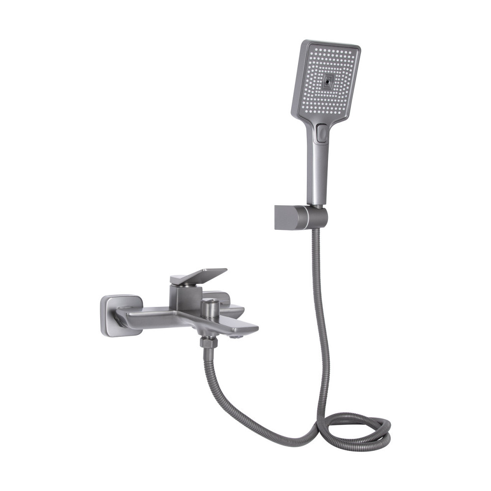 Змішувач для ванни Qtap Presto (з душовим гарнітуром) QTPRE259GRP45584 Graphite Київ - фото 8