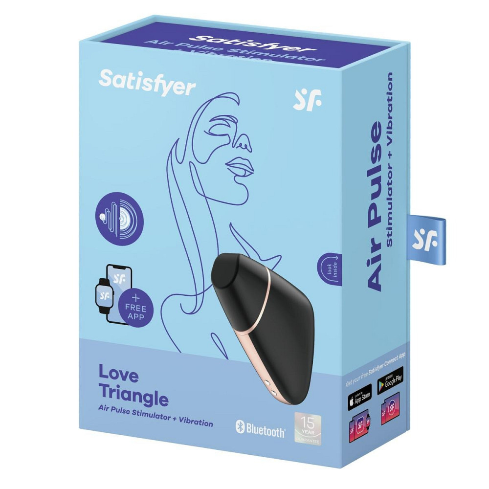 Вакуумный стимулятор клитора Satisfyer Love Triangle Sucking, черный Sex Aura Киев - изображение 8