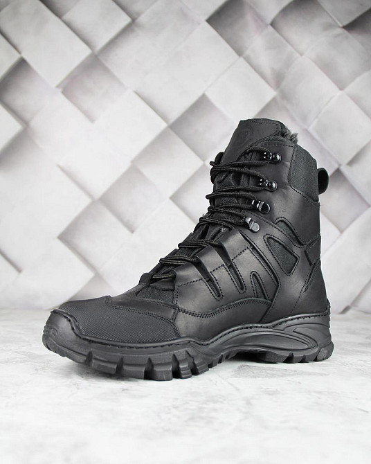 Военные зимние мужские ботинки -20 прошиты и проклеены на меху Зимняя тактическая обувь Львов - изображение 8