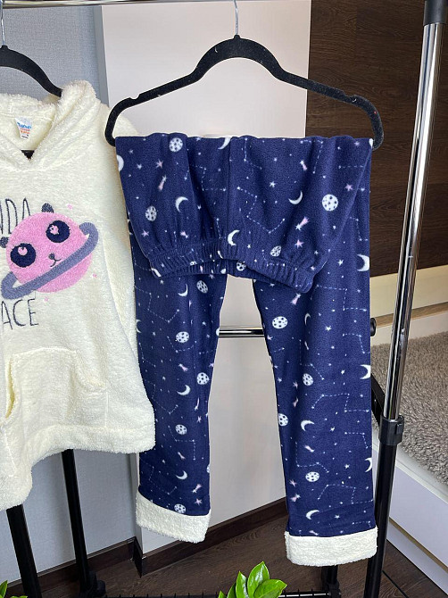 Тепла піжама жіноча Біло-Синій 3XL Харків - фото 2