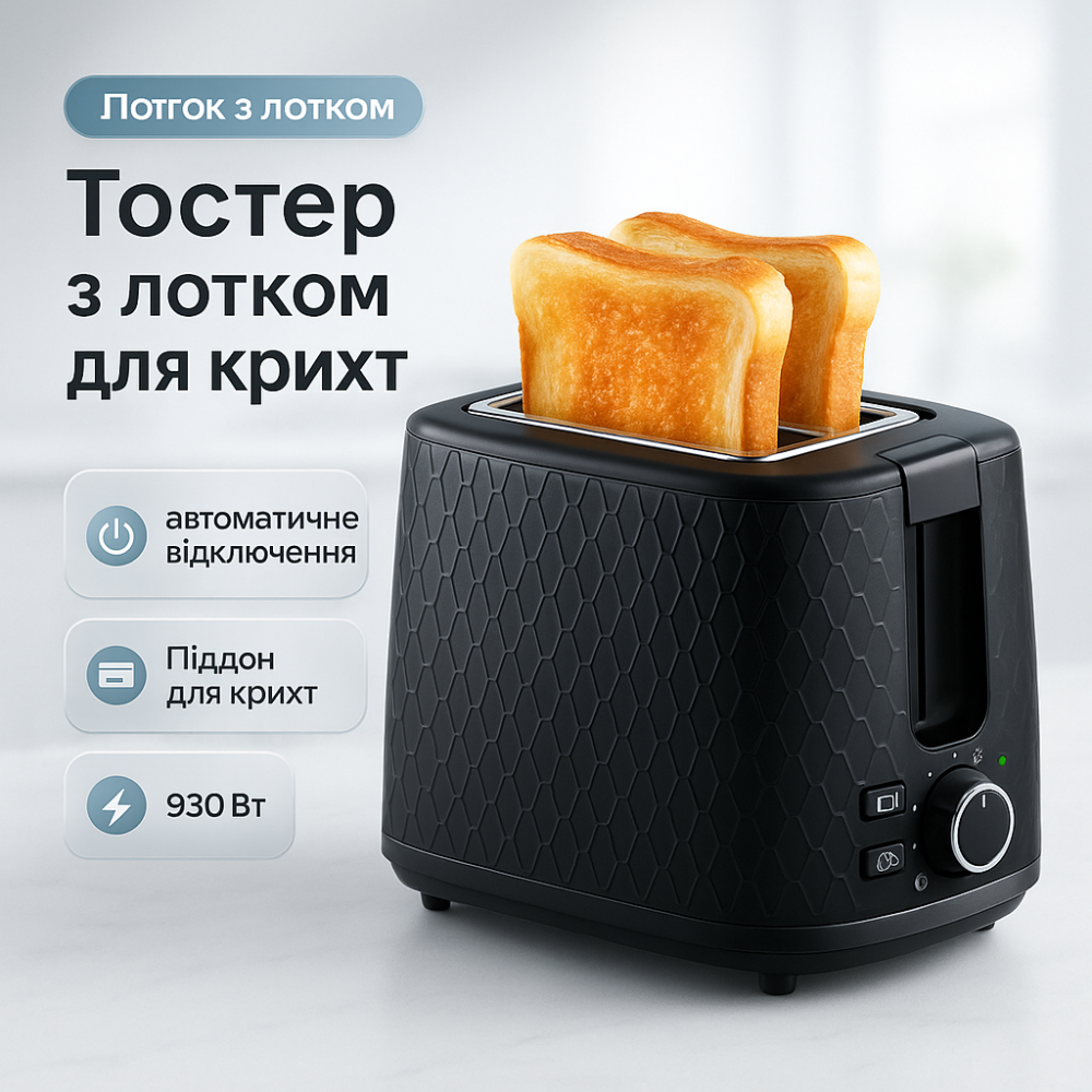 Тостер Domotec MS-508 механічне керування 930Вт 6 ступенів обсмажування XG-80 Львів - фото 9