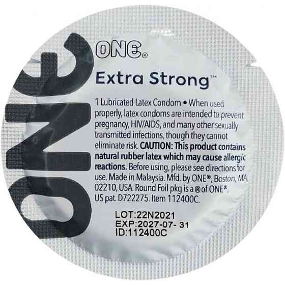 Набор прочных презервативов классической формы One Extra Strong с разным дизайном (цена за 5 шт.) Sex Aura Киев